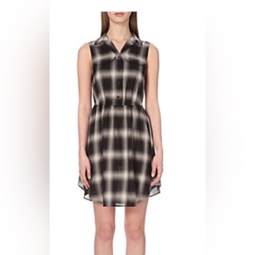 ALL SAINTS Itaca plaid dress size 6